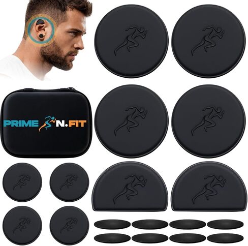 مغناطيس أذن القرنبيط من Prime.N.FIT - 10 مغناطيس أذن + 8 أقراص لتقليل الضغط، أقراط ضغط لإكسسوارات الجدرة المستخدمة بعد مجموعة تصريف الأذن القرنبيط لضغط ما بعد التصريف in Saudi Arabia