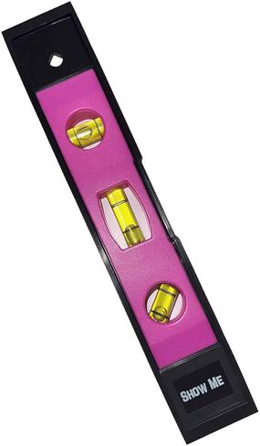 9" Magnetic Torpedo Pink Level – High-Visibility Pink Finish, 3 Bubble Vials for Horizontal, Vertical & 45° Angles – Precision Leveling Tool in Saudi Arabia