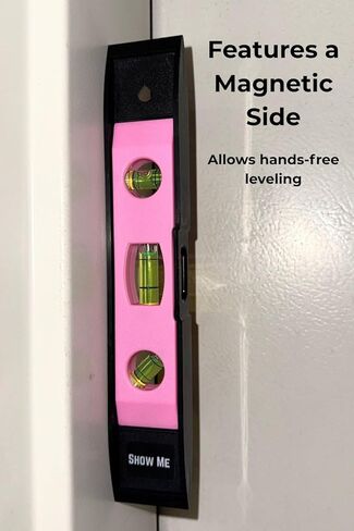 9" Magnetic Torpedo Pink Level – High-Visibility Pink Finish, 3 Bubble Vials for Horizontal, Vertical & 45° Angles – Precision Leveling Tool in Saudi Arabia