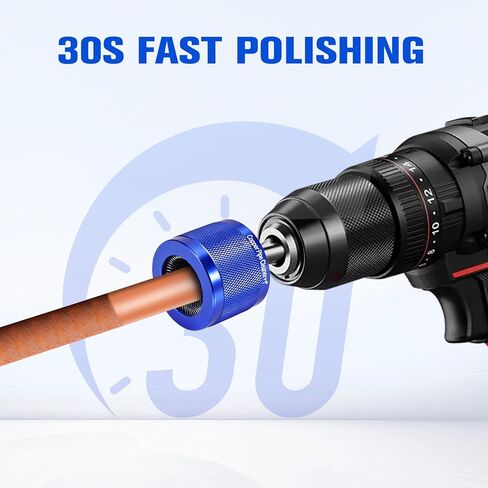 3-in-1 Pipe Cleaning & Deburring Tool, 1/2" 3/4" 1" HVAC Plumbing Kit. Aluminum Body & Stainless Brushes for Inner/Outer Cleaning on Copper, Brass, Steel, PVC Pipes. in Kuwait