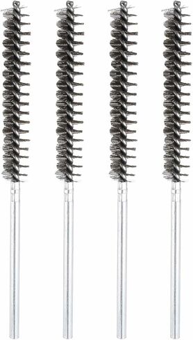 HARFINGTON 4 قطعة فرشاة سلكية 8 × 5/8 بوصة 1/4 بوصة عرقوب شعيرات من الفولاذ المقاوم للصدأ فرشاة تنظيف لتنظيف جزء السيارة أنبوب مرآب المطبخ in Saudi Arabia