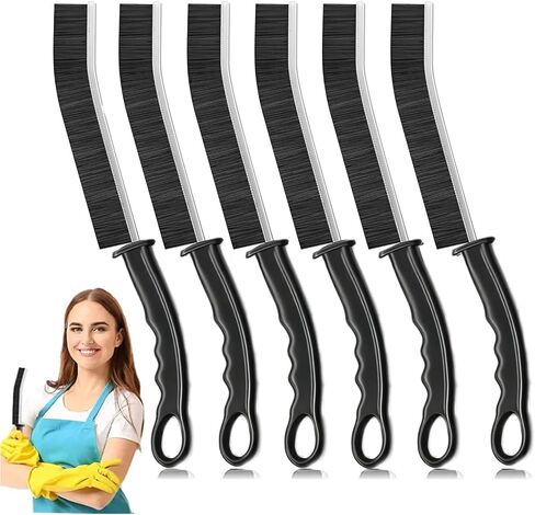 Crevice Cleaning Brush, 6PCS Hard Bristle Crevice Cleaning Brush, Multifunctional Cleaning Gap Brush Tool for Home, Bathroom, Kitchen, Window Track, Bathtub, Vehicle, Faucets, Bowl, Teapot, Cup Use in Saudi Arabia