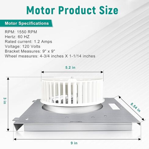 769RL, 769RL B Unit for NuTone S0504B000 Motor Assembly, S0504B000 Fan Power 769RFT-R01 769RL-R01 Replacement Motor 769RL B Unit for NuTone Bathroom Fan, JESP-61K13/C-87547 in Kuwait