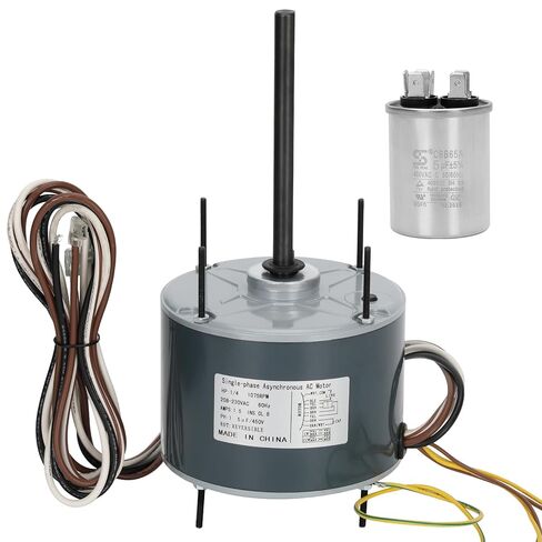 10728 محرك مروحة مكثف يستبدل Mars 10733، a.o.Smith FSE1026S، fasco D909/ D749، genteq 3728، W51-14CJA1-02، Marathon X412 إلخ، 1/4 حصان، 1075 دورة في الدقيقة، 208-230 فولت، 1.8 أمبير، دوران عكسي، ضمان لمدة سنة واحدة in Kuwait
