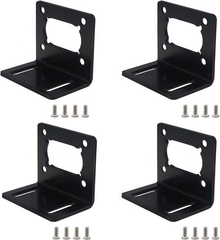 4 قطعة JGY370 دودة موتور جبل قوس L على شكل تصاعد حامل قاعدة معدنية مع المسمار لمحرك تروس الدود مقعد السحابة الثابتة in Kuwait