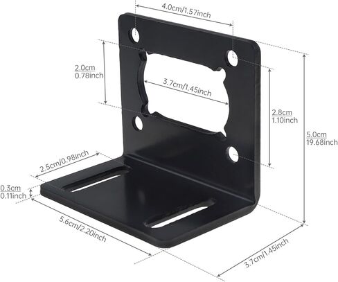 4 قطعة JGY370 دودة موتور جبل قوس L على شكل تصاعد حامل قاعدة معدنية مع المسمار لمحرك تروس الدود مقعد السحابة الثابتة in Kuwait