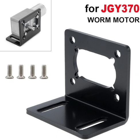 4 قطعة JGY370 دودة موتور جبل قوس L على شكل تصاعد حامل قاعدة معدنية مع المسمار لمحرك تروس الدود مقعد السحابة الثابتة in Kuwait