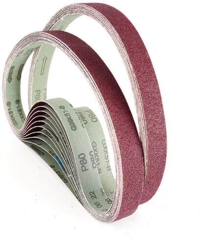 Belt Sander Paper, 10PCS/Set 760 * 25mm Sanding Belts 40-100 Grits Wood Soft Metal Polishing Sandpaper Abrasive Bands for Belt Sander Abrasive Tool(100#) in Kuwait