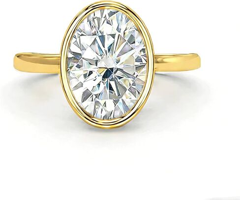 1CT/2CT/3CT CZ Engagement Rings 925 Sterling Silver Oval Cut Cubic Zirconia 14k Gold Plated Wedding Promise Rings for Her Wedding Bands for Women Lover Size 5-9 in Kuwait