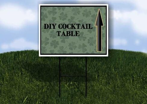 طاولة الكوكتيل التي يمكنك صنعها بنفسك، عيد القديس باتريك، البرسيم الأيرلندي الداكن، سهام على شكل حرف A، جانب واحد، مقاس 23 × 23 بوصة. in Kuwait