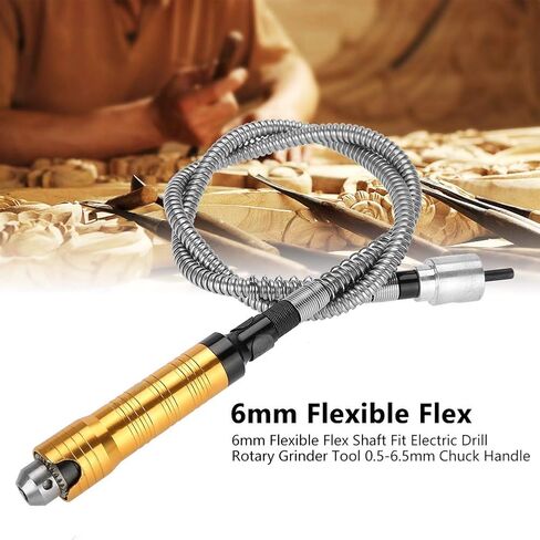 Jeanoko 6mm Durable Flexible Shaft for Electric Drill with 0.5-6.5mm Chuck Handle, Portable and Easy to Use for DIY Enthusiasts, Aluminum Alloy Material in Saudi Arabia