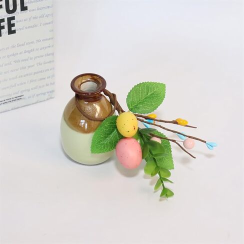 Easter Napkin Ring Set of 6, Easter Egg Floral Leaf Rustic Napkin Ring Holder for Easter Party Family Dining Farmhouse Spring Banquet Decorations in Kuwait