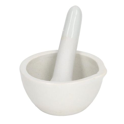 Yunir Fine Grinding Ceramic Mortar and Pestle Set High Gloss Grinding Shells 60 Ml Capacity, for Herbs and Seeds, Suitable for Laboratory Accessories in Saudi Arabia