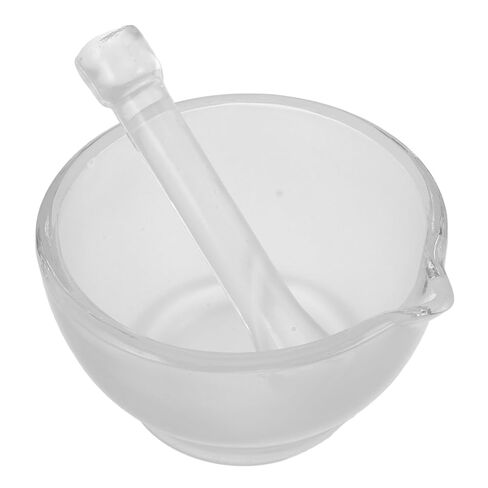 Glass Mortar and Pestle Laboratory Mixer Grinding Bowl Heat Resistant Corrosion Resistant Easy to Clean Scientific DIY Tool in Saudi Arabia
