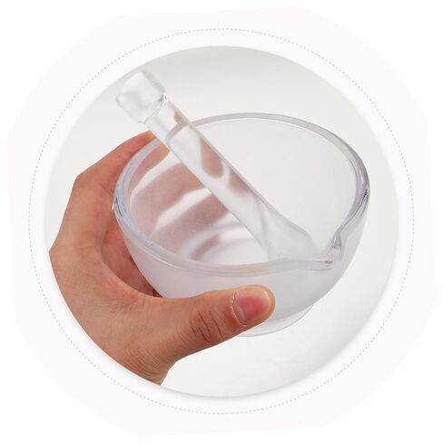 Glass Mortar and Pestle Laboratory Mixer Grinding Bowl Heat Resistant Corrosion Resistant Easy to Clean Scientific DIY Tool in Saudi Arabia