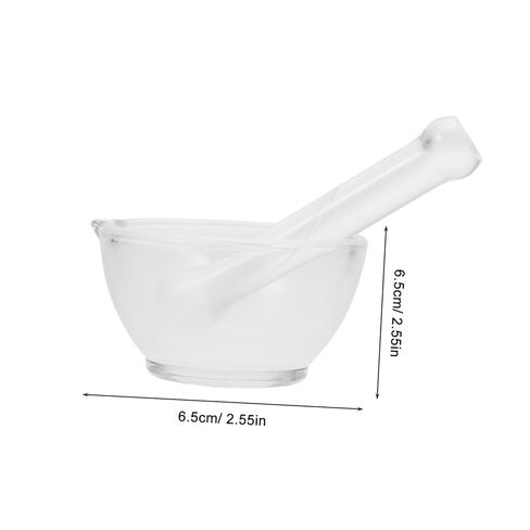 Glass Pestle with Thick Base Glass Mortar Bowl Laboratory Grinder for Crushing and Grinding Chemicals Capacity Resistant to Cracking for Science Experiments and Kitchen Use in Saudi Arabia