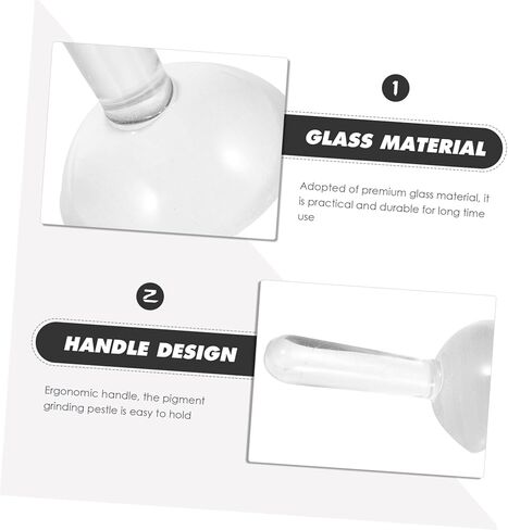 TEHAUX Multifunctional Glass Grinding Pestle with Ergonomic Handle for Manual Pigment Grinding for Oil Watercolor Mineral Paints and Art Painting Supplies in Saudi Arabia