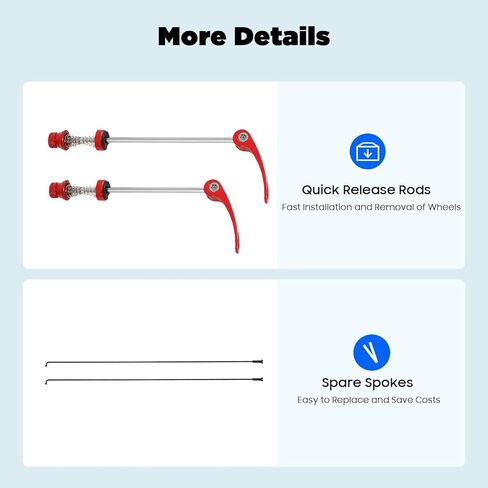 700C Road Bicycle Wheel, Front & Rear Bike Wheelset Double Wall Aluminium Alloy Rims C/V Brake Clincher Compatible with 7/8/ 9/10/ 11/12 Speed Shimano Altus Wheels,Quick Release,20/24 Spokes in Kuwait