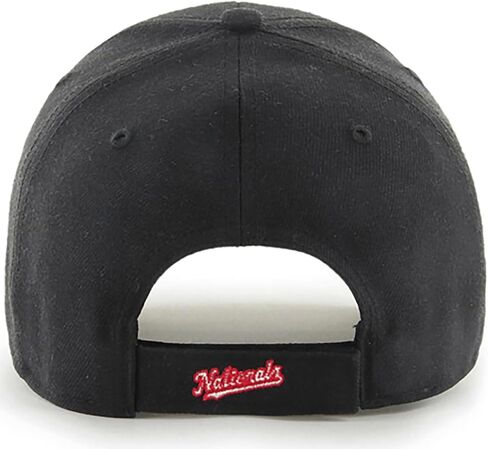 47 Brand MLB Black Team Color Primary Logo MVP Adjustable Structure Baseball Cap Hat, Adult One Size Fits All (US, Alpha, One Size, Washington Nationals, Washington Nationals) in Saudi Arabia