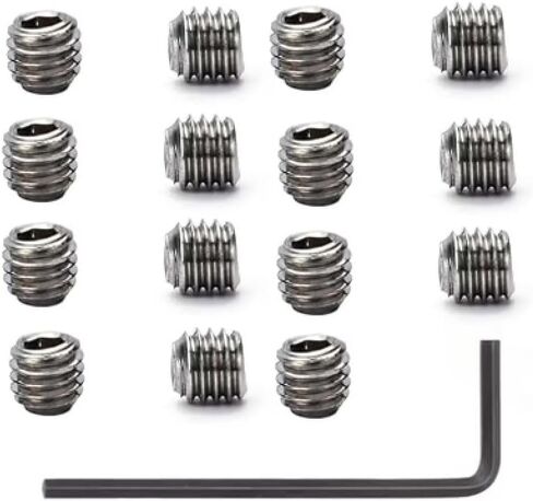 4-40 x 1/8", Wrench 4-40 x 1/8Socket Set Screws Cup Point Stainless Steel 15 Pack with 1.3mm Hex Key Wrench (1pcs) in Saudi Arabia
