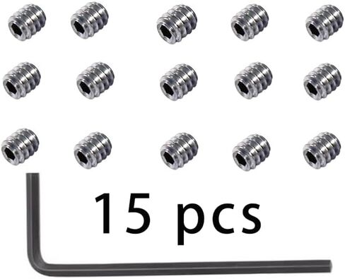 4-40 x 1/8", Wrench 4-40 x 1/8Socket Set Screws Cup Point Stainless Steel 15 Pack with 1.3mm Hex Key Wrench (1pcs) in Saudi Arabia