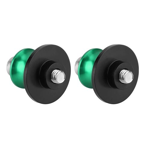 Motorcycle CNC Rear Stand Swing Arm Spool Sliders, Stable and Installation, CNC Machined from Billet Aluminum (Green) in Saudi Arabia