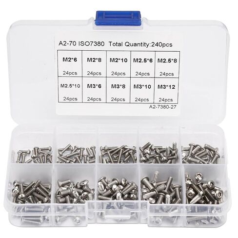 240Pcs/Set Stainless Steel Hex Socket Head Screw Set in Saudi Arabia