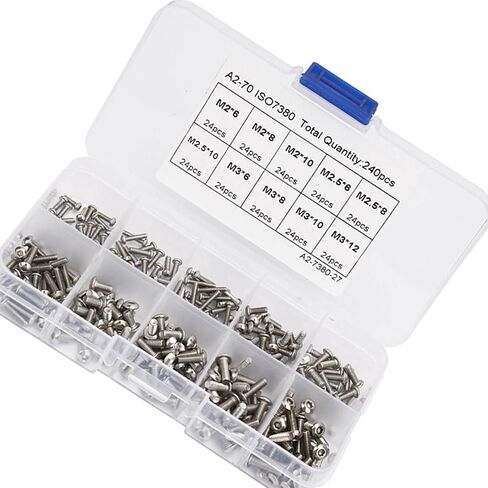 240Pcs/Set Stainless Steel Hex Socket Head Screw Set in Saudi Arabia