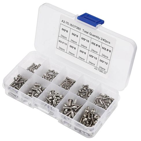 240Pcs/Set Stainless Steel Hex Socket Head Screw Set in Saudi Arabia