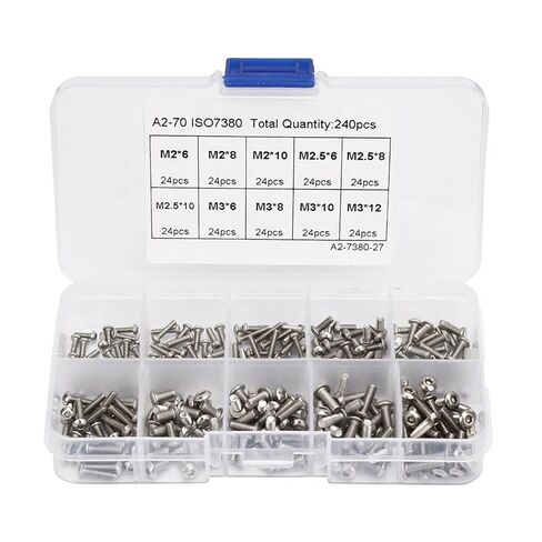 240Pcs/Set Stainless Steel Hex Socket Head Screw Set in Saudi Arabia