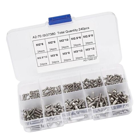240Pcs/Set Stainless Steel Hex Socket Head Screw Set in Saudi Arabia