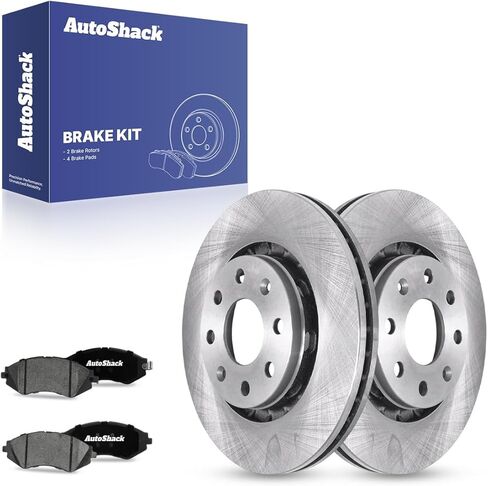 AutoShack Front Brake Rotors Ceramic Brake Pads | Replacement for Pontiac G3 Wave5 Chevrolet Spark EV 2004-2011 Aveo 2006-2011 Aveo5 2013-2015 Spark 2004-2009 Suzuki Swift+ FWD | 6-PC Brake Kit in Saudi Arabia