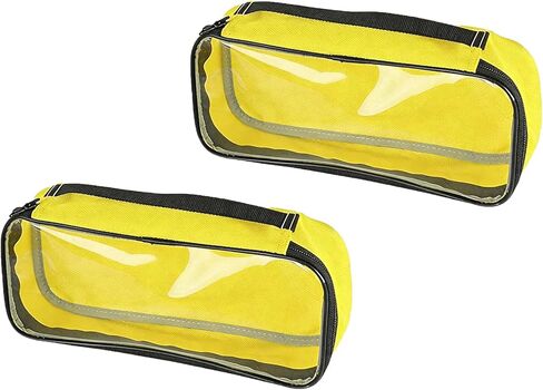 حقيبة سفر لمجموعة أدوات السفر Lifevac Home Kit وحقائب ملحقات أدوات الإسعافات الأولية - حقيبة بسحاب/نافذة شفافة - مجموعة من 2 (أصفر، أزرق) in Saudi Arabia
