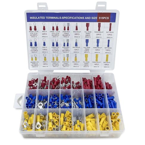 180pcs Heat Shrink Terminal Connectors Kit-Waterproof Automotive Marine Electrical Terminals Kit, Tinned Red Copper Crimp Wire Connectors Set(AWG22-10) in Saudi Arabia