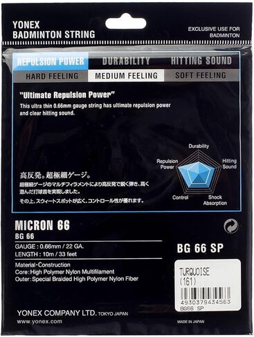 Yonex BG-66 Turquoise Badminton String in Saudi Arabia