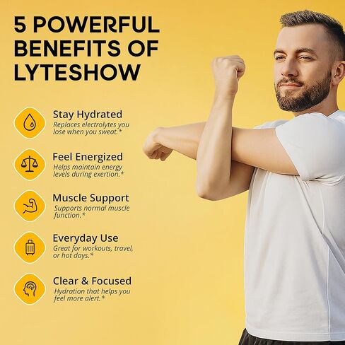 LyteShow - قطرات الإلكتروليت للإماهة السريعة + الهضم + الدماغ + الطاقة + المناعة | بدون سكر | المعادن النادرة | طعم معدني خفيف بدون نكهة - 40 حصة (المغنيسيوم والبوتاسيوم والزنك) in Kuwait