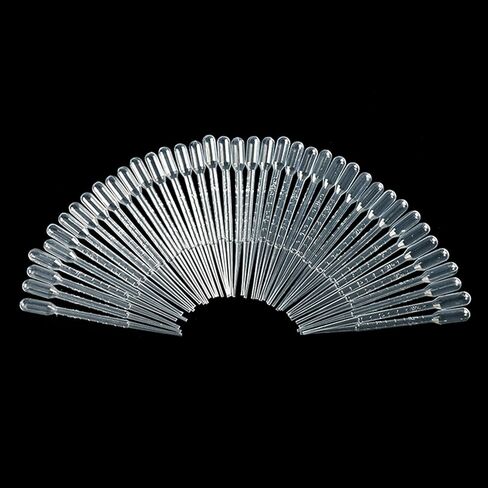 100x Disposable Pipettes 0.2/0.5/1/2/3/5ML Plastic Transfer Pipette Practical Pipettes Dropper for Science Experiments, 6.5cm in Kuwait