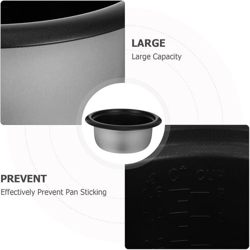 Unomor 1.5L Rice Cooker Inner Pot Replacement Non-Stick Aluminum Alloy Cooking Bowl for Even Heating Rice Soup Cake Maker 8.27 Inches in Saudi Arabia