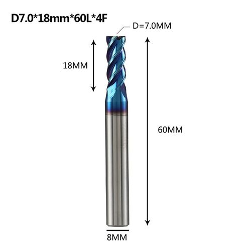 1pcs Tungsten Carbide 4 Flute Straight Shank Square End Mill CNC Milling Tools D1-D20 Mm for Aluminum Copper Carbon Steel Die Alloy in Saudi Arabia