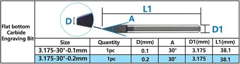 Carbide Milling Cutter 10pcs 3.175mm Shank Solid Engraving Bits for Carving End Mill in Saudi Arabia