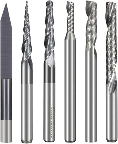 Carbide Milling Cutter 10pcs 3.175mm Shank Solid Engraving Bits for Carving End Mill in Saudi Arabia