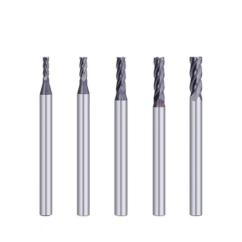 1pcs/5pcs 4 Flutes Carbide CNC Square Nose End Mill Flat Milling Bit for Wood Metal Tool Machine Router in Saudi Arabia