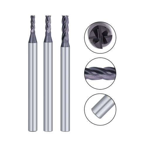 1pcs/5pcs 4 Flutes Carbide CNC Square Nose End Mill Flat Milling Bit for Wood Metal Tool Machine Router in Saudi Arabia