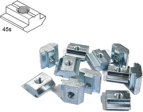 15 قطعة 4545 سلسلة T صواميل منزلقة مطرقة كتلة صواميل مربعة M8 T صواميل لـ 4545 مقاطع بثق ألومنيوم T فتحة 10 مم، لطابعة ثلاثية الأبعاد لجهاز التوجيه باستخدام الحاسب الآلي (M8) in Kuwait
