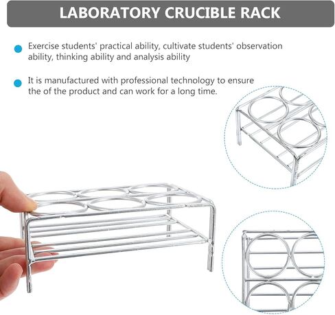 SEWACC Laboratory Crucible Stand Nickel Wire Support Rack 6-hole 36mm Diameter Practical Crucible Holder Suitable for Lab and Industrial Use in Saudi Arabia