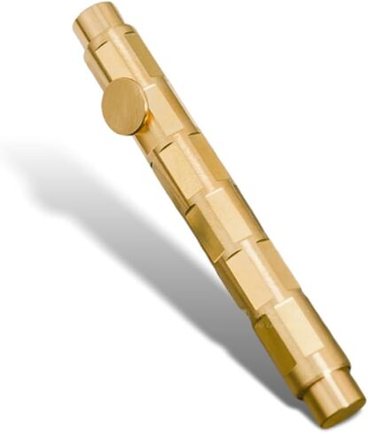Origin-Joy Mini EDC Brass Pocket Pens ، قلم حبر صغير قصير ومضغوط من أجل السفر ، قلم هدية توقيع أنيق فريد من نوعه مع 4 عبوات (جمالية ذهبية ، نمط مفتوح) in Kuwait