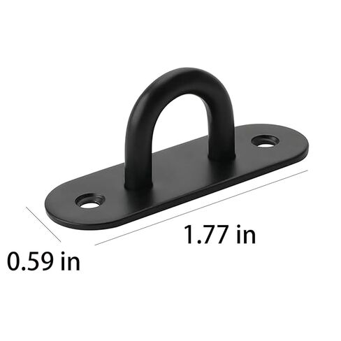 2PCS 6x2cm الثقيلة الأسود المجلفن الصلب أرجوحة سقف هوك وسادة العين لوحة الأجهزة مناسبة لتعليق الشرفة يتأرجح كرسي هزاز أكياس الرمل الزوارق in Kuwait