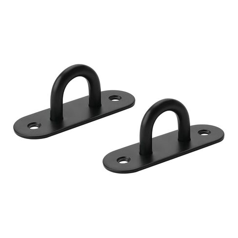 2PCS 6x2cm الثقيلة الأسود المجلفن الصلب أرجوحة سقف هوك وسادة العين لوحة الأجهزة مناسبة لتعليق الشرفة يتأرجح كرسي هزاز أكياس الرمل الزوارق in Kuwait