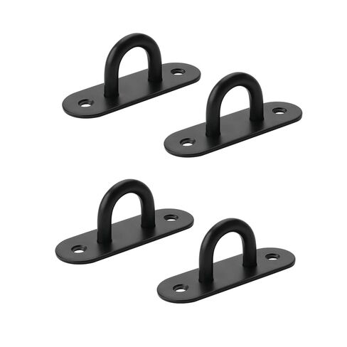 2PCS 6x2cm الثقيلة الأسود المجلفن الصلب أرجوحة سقف هوك وسادة العين لوحة الأجهزة مناسبة لتعليق الشرفة يتأرجح كرسي هزاز أكياس الرمل الزوارق in Kuwait