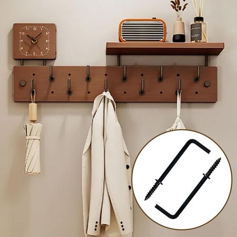 30 Pcs L-Shaped Screw Hooks,Black L Hooks Screw, Small L-Shape Hook,Square Bend Hook,Mounting Hardware Parts Accessoriesc(Black) in Saudi Arabia